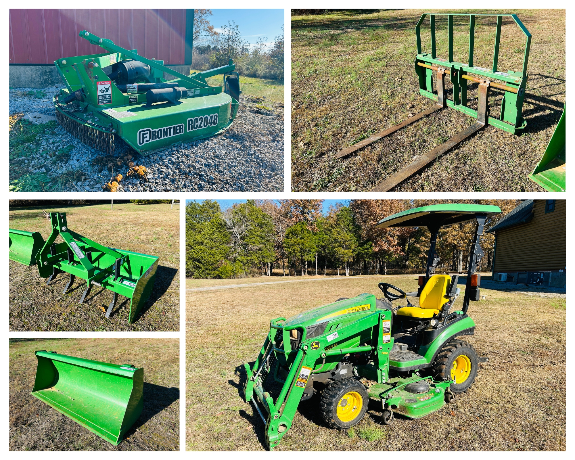 0 John Deere 1025R Sub-Compact Tractor Package with Attachments