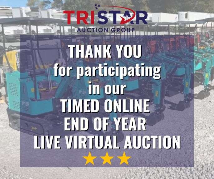 End of Year Factory Direct Equipment, Attachments, & More - Timed Online Only Auction