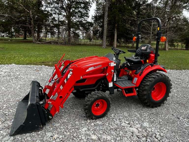 2024 Kioti CX2510 Farm Tractor Package WITH Attachments and 2024 Direct T/A Tag Trailer