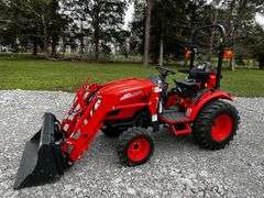 2024 Kioti CX2510 Farm Tractor Package WITH Attachments and 2024 Direct T/A Tag Trailer