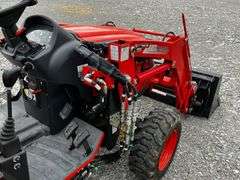 2024 Kioti CX2510 Farm Tractor Package WITH Attachments and 2024 Direct T/A Tag Trailer