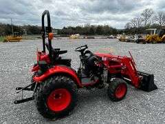 2024 Kioti CX2510 Farm Tractor Package WITH Attachments and 2024 Direct T/A Tag Trailer