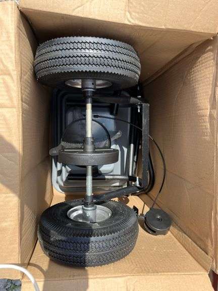 (3) NEW PRECISION 75lb. Tow Behing Broadcast Spreaders