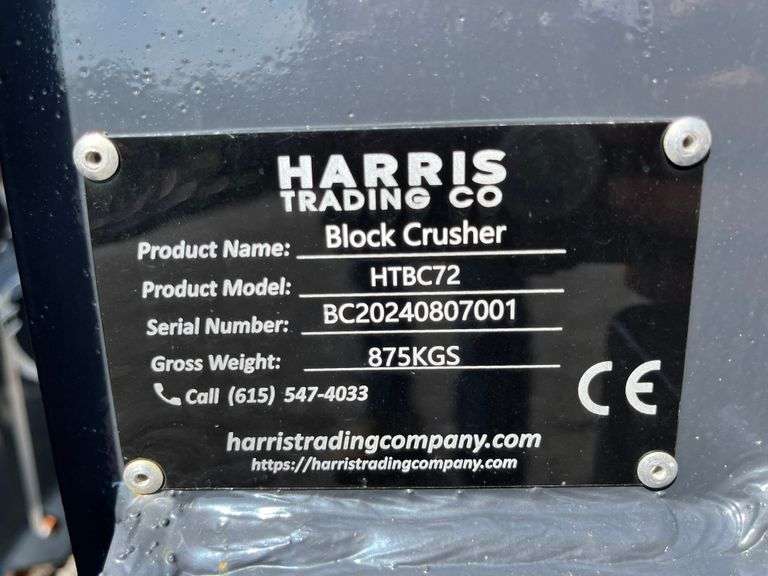 New  HTC  HTBC72  Block Crusher Bucket  Attachment