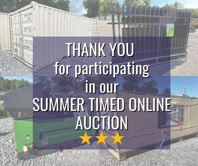 Summer Timed Online Only Auction including Attachments, Support Equipment, and More