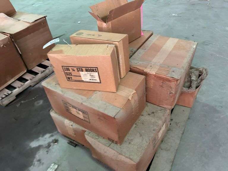 9 Boxes of New 1/4 Standard Pegboard Hooks