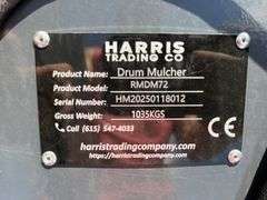 New  2025  HTC  RMDM72  Drum Mulcher  Attachment