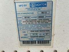2014 Stoughton 28 Ft S/A Van Trailer