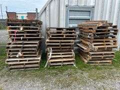 Lot of Wood Shipping Pallets