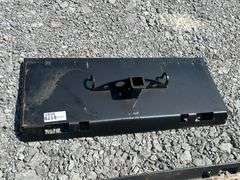 New Heavy Duty ½ Moon gusseted Skid Steer Receiver Hitch with Chain Hook Holders Attachment