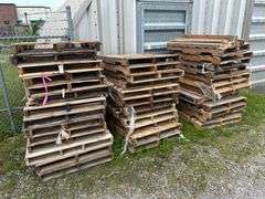 Lot of Wood Shipping Pallets