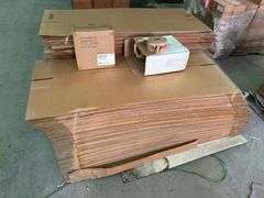 Lot of new Cardboard Shipping Boxes and Sealing Tape