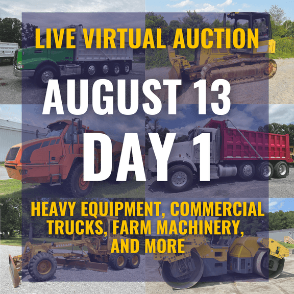 HOT Summer Heavy Equipment Live Virtual Auction