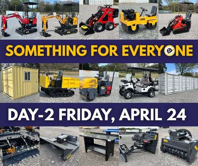 Spring Timed Online Factory Direct Equipment & Attachments Auction