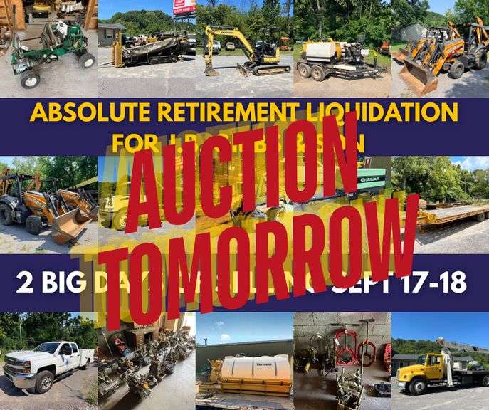 Absolute Retirement LiveCast Auction for J.B. Gibbs & Son Utility Contractor