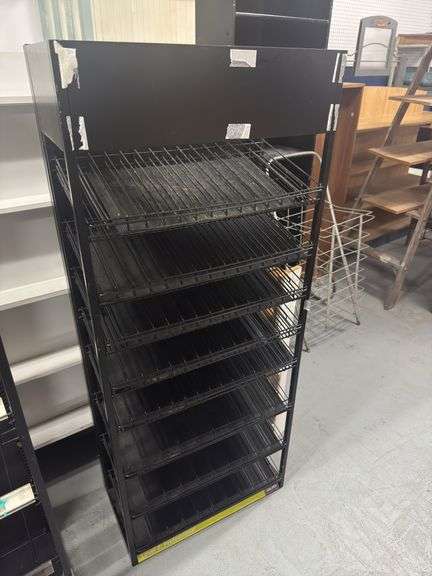 Display stand with 8 shelves.