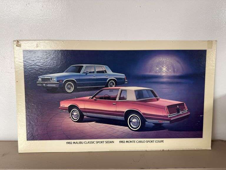 1982 Chevrolet dealership poster 32w. 18h.