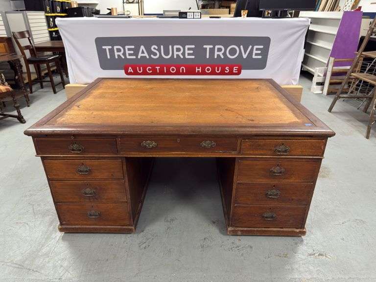 Vintage Partner Desk. From hotel operations. 60w. 50d. 31.5h.