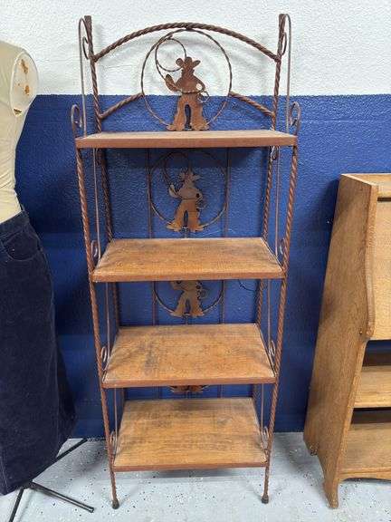 Cowboy metal shelf