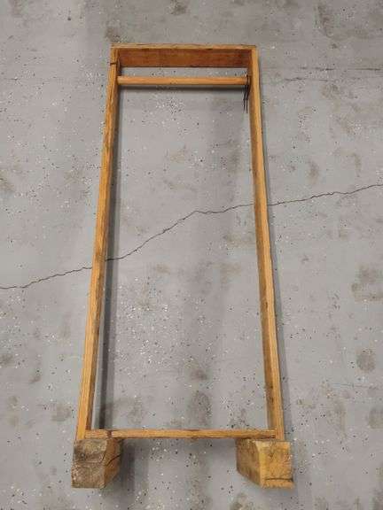 5' tall wooden clothes/ plant/ multi purpose hanger stand.