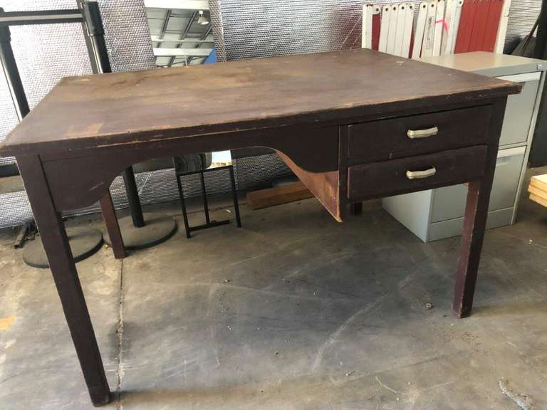 Timber Desk and Mirror