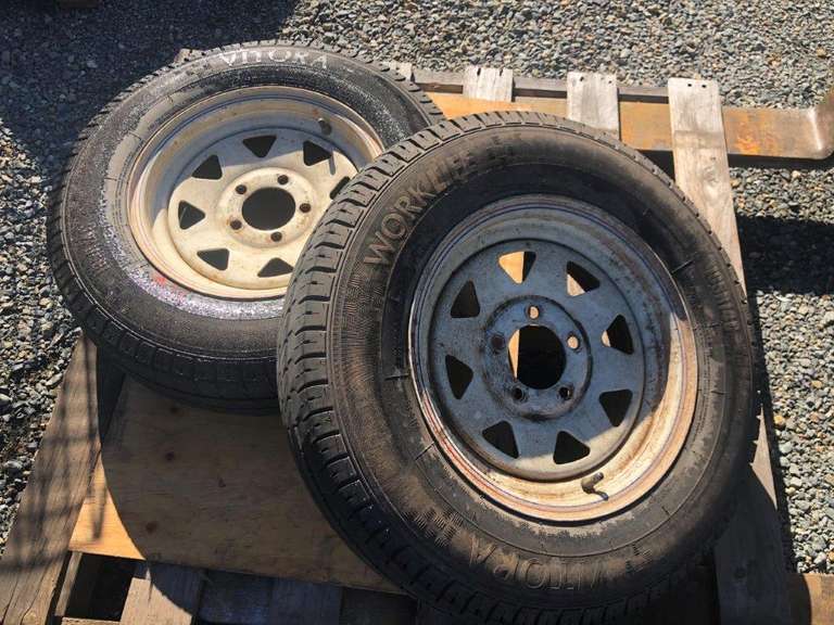 2 x Sunraisier Ford Five Stud 185R14C Tyres and Rims