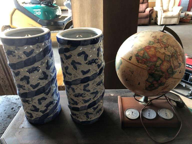 Globe and Vases