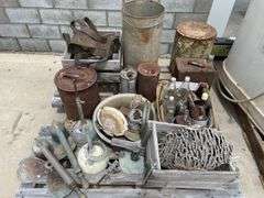 Pallet Antiques inc Bug Sprays, Propeller, Oil Cans etc