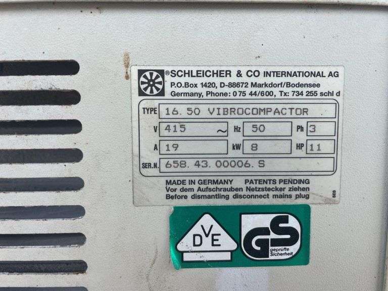 3PH 16.50 Schleicher Vibro Compactor