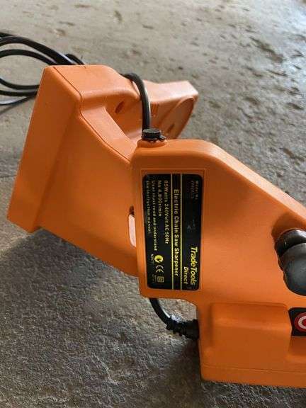 TradeTools Electric Chain Saw Sharpener, Jerry Can Brack, Leaf Toolbox & Mechanic Slide