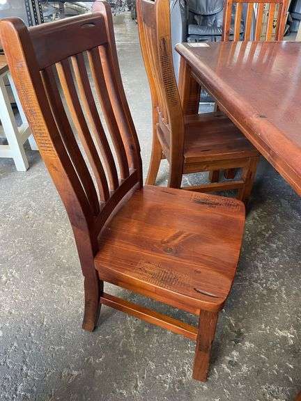 Solid Timber 6 Seater Dining Table and Chairs