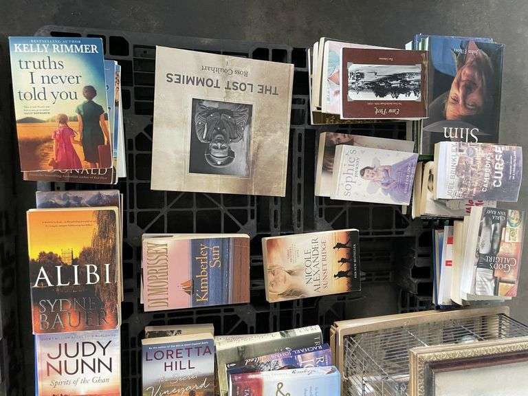 Assorted Books, Prints and Birdcage