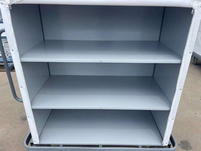 2x Canvas Side Brownbuilt Mobile Shelf Unit