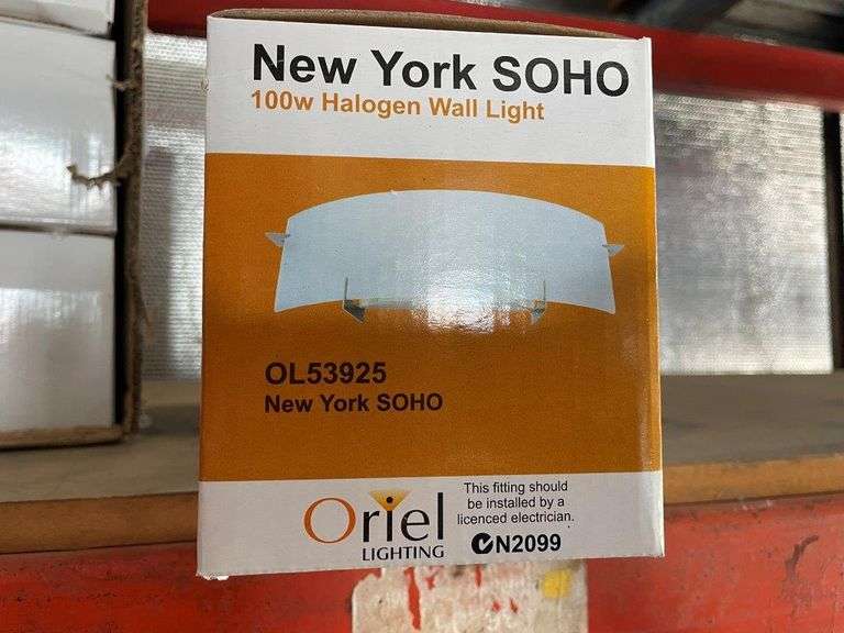 Unused 16x Oriel New York SOHO 100w Halogen Wall Light