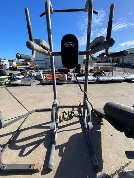 Boxing Bag, Ab Station and Weight Bench