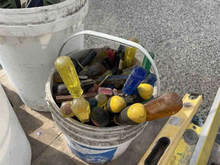 Pallet inc Screw Drivers, Saws, Assorted Drill Bits and Levels etc