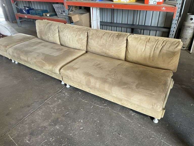 Straight 4 Seater Lounge and Single Ottoman