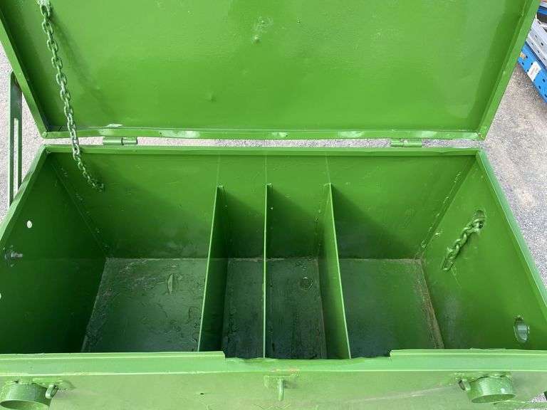 Mobile Green Steel Trunk - 600x1200x670mmH