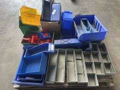 Qty Various Plastic Workshop Storage Bins