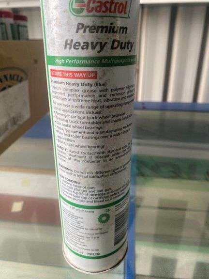 12x Unused Castrol Premium High Performance Multipurpose Grease Cylinders