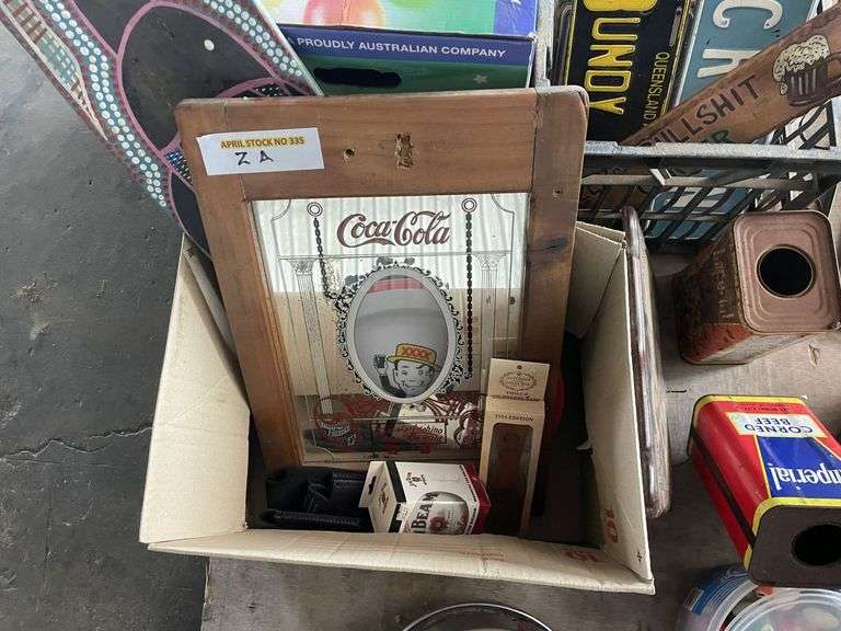 Pallet Assorted Sundries inc Gladiator Spike Helmet, Assorted Number Plate Signs, Imperial Tins, Game Accessories etc