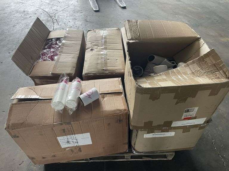 4x Boxes Branded Plastic Water Bottles & 1 1/2 Boxes Stubby Coolers