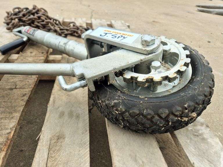 10 Inch Ratchet Jockey Wheel & 4.5m 10mm Drag Chain With D Shackles
