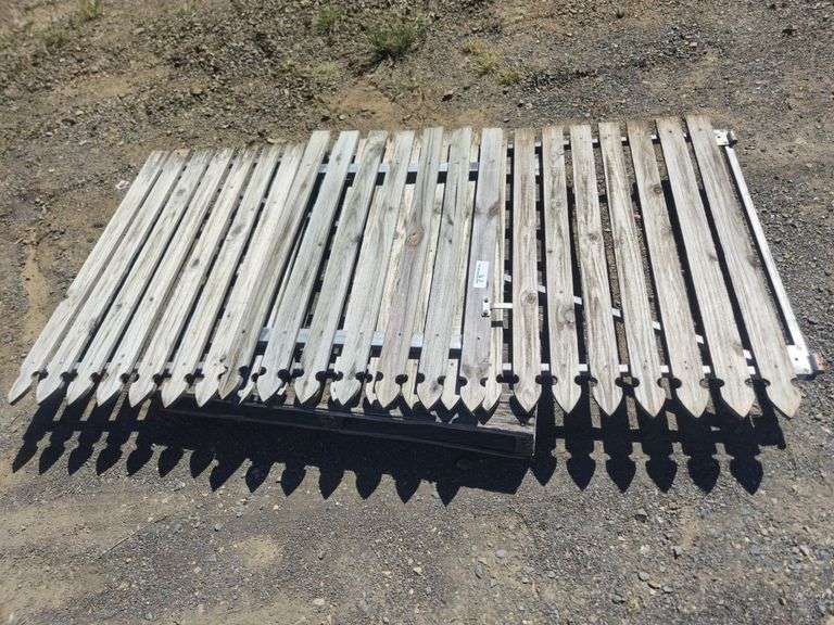 2x Steel Framed Picket Timber Gates