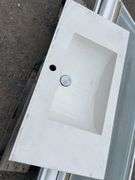 Plastic Vanity Sink and Shower Scree