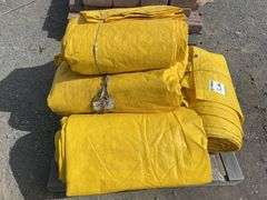 5x Approx 44ft x 12ft Cotton Tarps - Amended Description