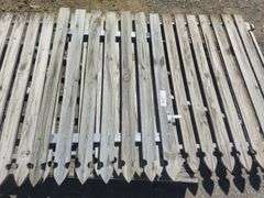 2x Steel Framed Picket Timber Gates