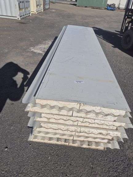 8x 3600x750x50mm Insulated Sandwich Roofing Panels