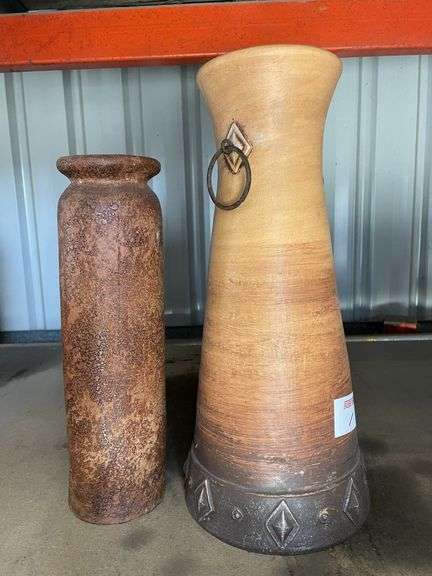 2x Large Clay Vases