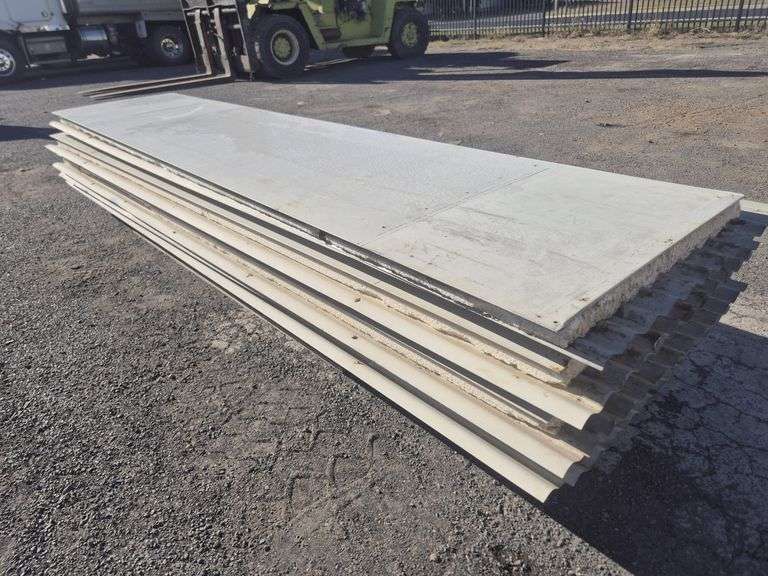 8x 3600x750x50mm Insulated Sandwich Roofing Panels